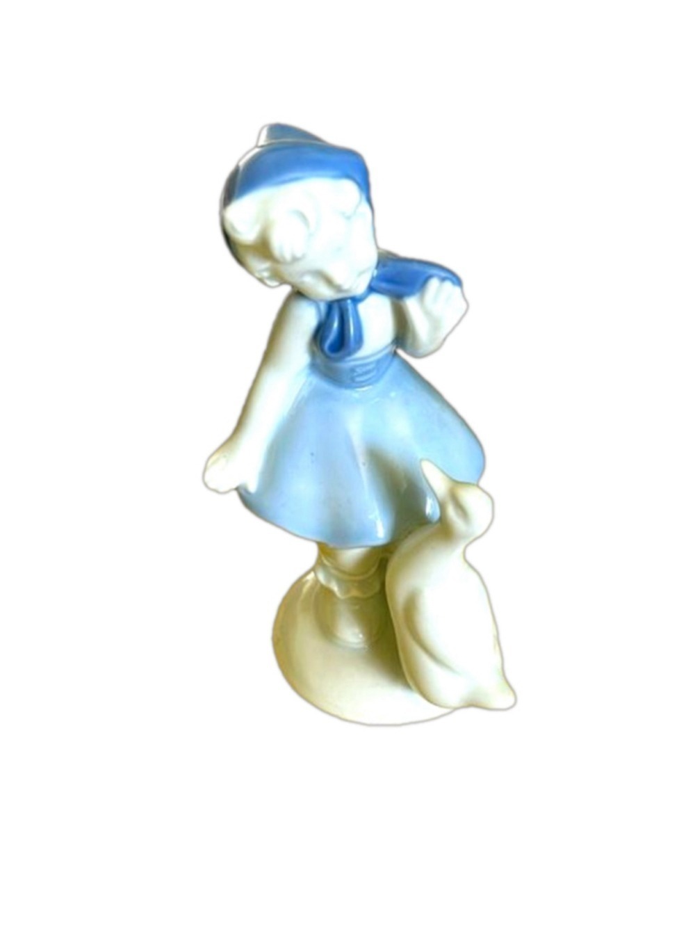 Gerold Porzellan Girl and Duck Porcelain Made in Germany